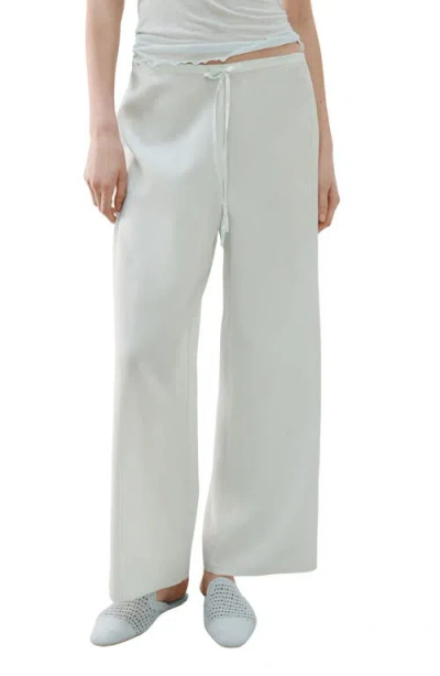 Mango Flowy Pajama Pants In Blue