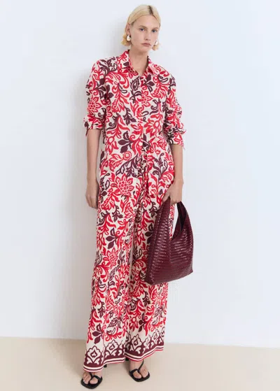 Mango Flowy Printed Trousers