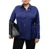 Mango Flowy Satin Shirt In Blue