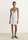 Mango Chemise De Nuit Coton Fluide En Dentelle Gris Clair/pastel - Femme - L -  In White