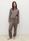 Mango Fluid Cotton Sweatshirt Coffee In Brown