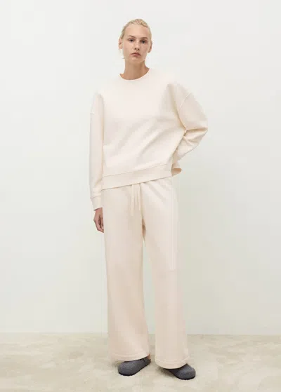 Mango Fluid Cotton Sweatshirt Vanilla In Neutral