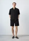 Mango Fluid Short-sleeve T-shirt In Black