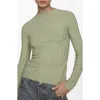 Mango High Collar Ribbed Knit Sweater Pastel Green In Pastel Green