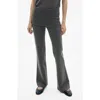Mango Foldover Flare Pants In Grey
