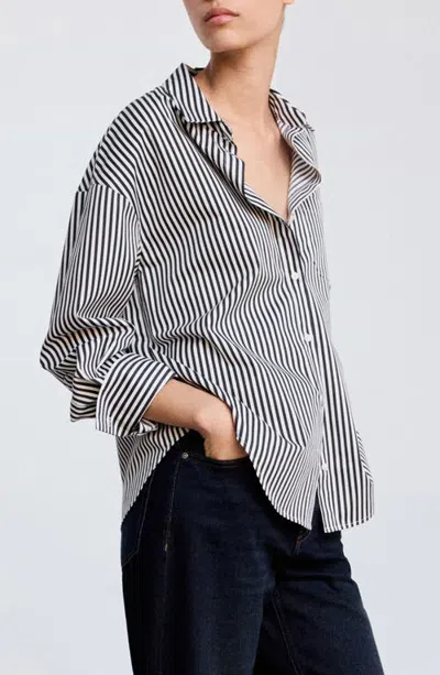 Mango Fontana Striped Button-up Shirt In Multi