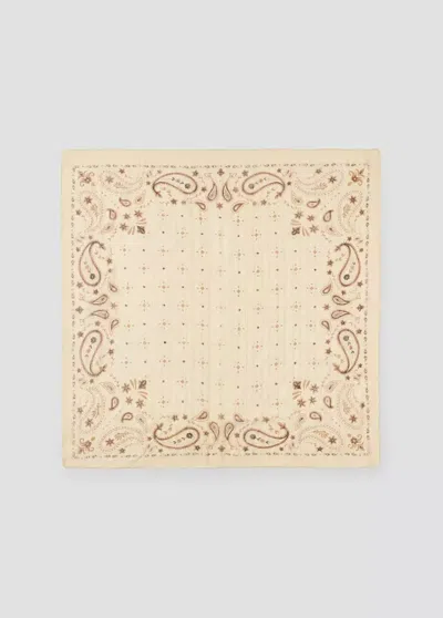 Mango Foulard À Motif Paisley Avec Touches Brillantes In Beige