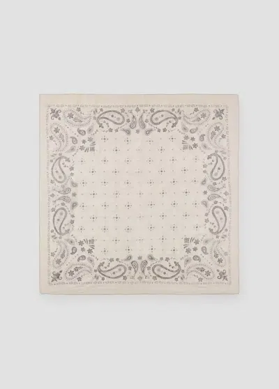 Mango Foulard À Motif Paisley Avec Touches Brillantes In Gris