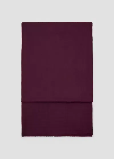 Mango Foulard Bords Effilochés In Bordeaux