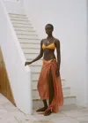 Mango Foulard Bords Effilochés Orange Brûlé - Femme - Taille Unique -