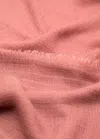 Mango Foulard Bords Effilochés Rose Pâle - Femme - Taille Unique -