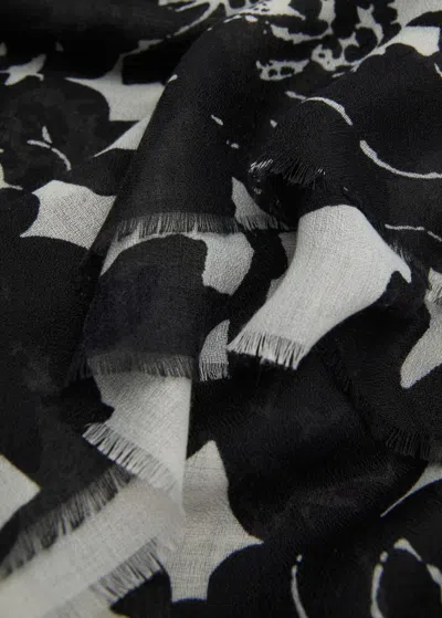 Mango Floral Print Scarf Black