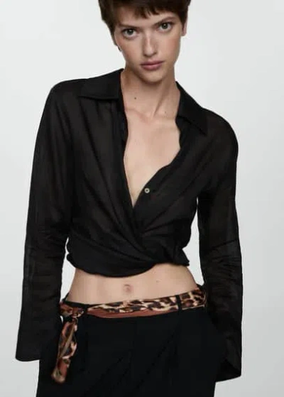Mango Foulard Marron - Femme - Taille Unique -