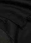 Mango Plain Scarf With Frayed Ends Black