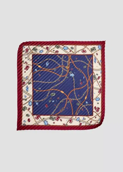 Mango Foulard Plissé Imprimé In Violet
