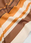 Mango Striped Satin Scarf Ecru