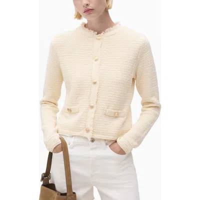 MANGO MANGO FRAYED EDGE CARDIGAN