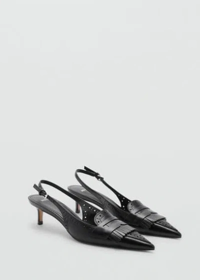 Mango Fringe-heel Shoes Black