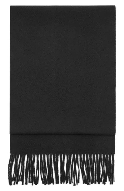 Mango Fringe Scarf In Black