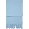 Mango Fringe Scarf In Blue