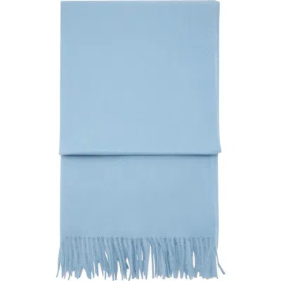 Mango Fringe Scarf In Blue
