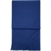 Mango Fringe Scarf In Blue
