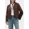 Mango - Veste Franges Similicuir Chocolat - S - Femme In Chocolate