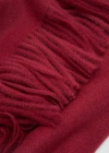Mango Fringed Edge Scarf Burgundy