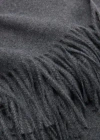 Mango Fringed Edge Scarf Dark Heather Grey