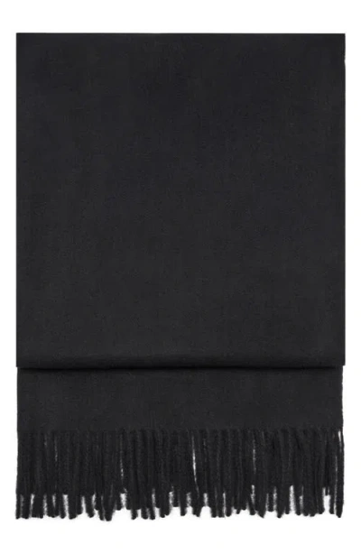 Mango Fringed Scarf In Black
