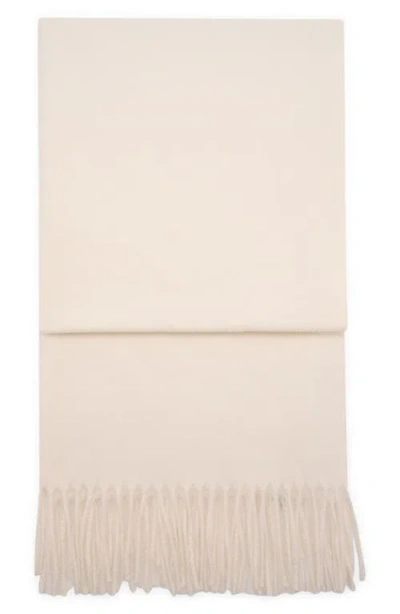 Mango Fringed Scarf In Ecru