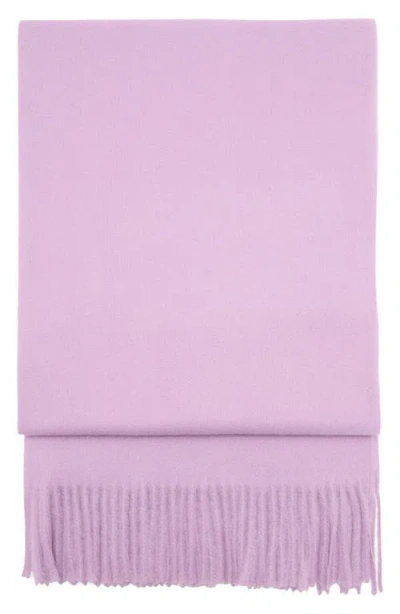 Mango Fringed Scarf In Light/pastel Purple