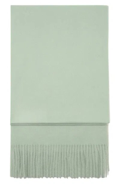 Mango Fringed Scarf In Mint Green