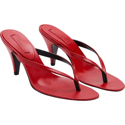 Mango Funnel Heel Flip Flop In Red