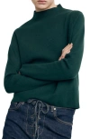 Mango Funnel Neck Sweater In Green