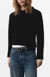 Mango Fur-effect Sweater In Black