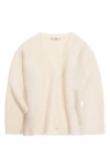 Mango Fuzzy Cardigan In White
