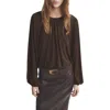 Mango Gadea Knit Top In Brown
