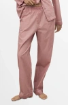 Mango Garment-dyed Cotton Pajama Pants In Pink