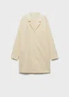 Mango Garment Washed Cotton Nightgown In Vanilla