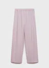Mango Garment Washed Cotton Pants Lilac In Lilac