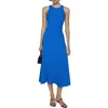 Mango Midi-dress With Draped Detail Blue In Blue