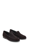Mango Gathered Suede Moccasins In Brown