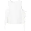 Mango Gauze Cotton Top In White