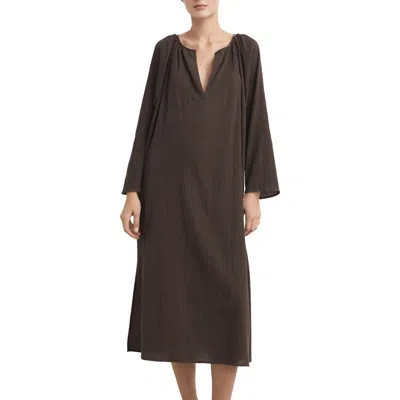 Mango Gauze Nightgown In Brown