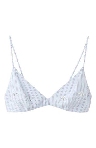 Mango Gemstone Detail Bralette In Blue