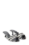 Mango Genuine Calf Hair Slide Sandal In Multi