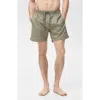 Mango Geometric Print Swim Trunks In Green