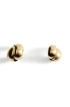 Mango Geometric Stud Earrings In Gold