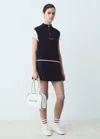 Mango Braided Vest With Embroidered Message Navy In Navy